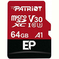 Карта памяти MicroSDXC 64GB UHS-I/U3 Class 10 Patriot EP A1 R90/W80MB/s + SD-adapter (PEF64GEP31MCX)