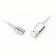 Кабель Cablexpert (CC-USB2-AMLM31-1M), USB 2.0 - Lightning/Micro/USB-C USB, 1м, серебристый