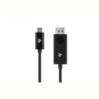 Кабель 2E Displayport - USB Type-C (M/M), 1 м, Black (2E-W1402)