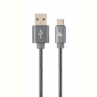 Кабель Cablexpert USB - USB Type-C V 2.0 (M/M), премиум, 2 м, серый (CC-USB2S-AMCM-2M-BG)