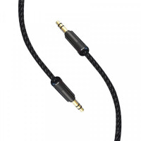 Аудио-кабель SkyDolphin SR10 Neylon Wire 3.5 мм - 3.5 мм (M/M), 1 м, Black (AUX-000065)