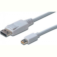 Кабель Digitus miniDisplayPort to DisplayPort (AM/AM) 1.0m, white (AK-340102-010-W)