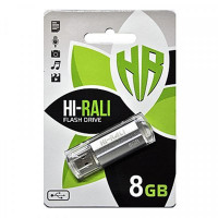 Флеш-накопитель USB 8GB Hi-Rali Corsair Series Silver (HI-8GBCORSL)