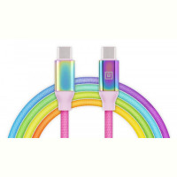 Кабель REAL-EL Premium Rainbow USB Type C-USB Type C 1m (EL123500053)