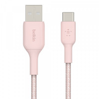 Кабель Belkin Braided+Strap USB - USB-C, 1.5 м Pink (F2CU075-05-C00-OEM)