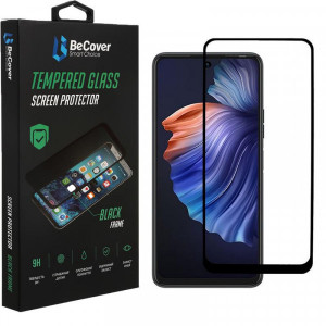 Защитное стекло BeCover для Tecno Pova 3 (LF7n) Black (708163)