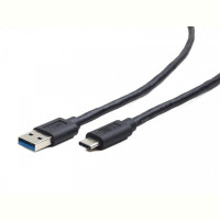 Кабель Cablexpert USB - USB Type-C V 3.0 (M/M), 1 м, премиум, черный (CCP-USB3-AMCM-1M)
