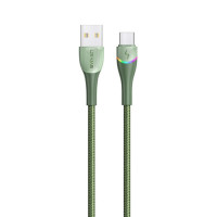 Кабель Usams US-SJ542 USB - USB Type-C, 1.2 м, Green (SJ542USB03)