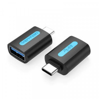 Переходник Vention USB Type-C - USB V 3.0 (M/F), Black (CDUB0)