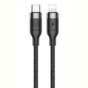 Кабель Usams US-SJ350 USB Type-C - Lightning, 1.2 м, Black (SJ350USB01)