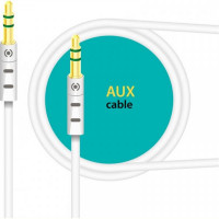 Аудио-кабель Piko CB-AW11 3.5 мм - 3.5 мм (M/M), 1 м, White (1283126489167)