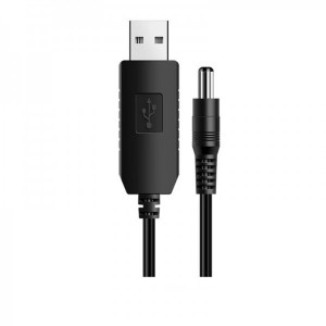Кабель питания SK USB-DC5.5mm x3.5 9V-12V 1m Black (10050050422010585.5x3.5)