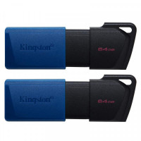 Флеш-накопитель USB3.2 64GB Kingston DataTraveler Exodia M Black/Blue (DTXM/64GB-2P)