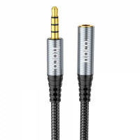 Аудио-кабель Hoco UPA20 3.5мм - 3.5 мм (M/F), 2 м, Gray (UPA202G)