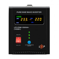 ИБП LogicPower LPY-PSW-1500VA+, Lin.int., AVR, 2 x евро, LCD, металл, с правильной синусоидой 24V