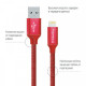 Кабель ColorWay USB-Lihgtning, 1м Red (CW-CBUL004-RD)