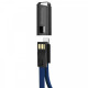 Кабель ColorWay USB-Lightning, 2.4А, 0.22м, Blue (CW-CBUL021-BL)