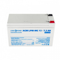 Аккумуляторная батарея LogicPower 12V 7.5AH (LPM-MG 12 - 7.5 AH) AGM мультигель 