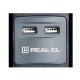 Фильтр питания REAL-EL RS-3 USB Charge 1.8m Black