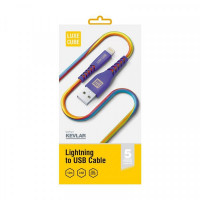 Кабель Luxe Cube Kevlar USB-Lightning, 1.2м, радужный (8886668686341) 