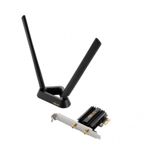 Беспроводной адаптер Asus PCE-AXE59BT (AXE5400, WiFi 6E, Bluetooth 5.2, OFDMA and MU-MIMO, 2 внешних антенны)