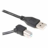 Кабель Cablexpert USB - USB Type-В V 2.0 (M/M), угловой, 3 м, премиум, черный (CCP-USB2-AMBM90-10)