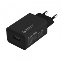 Сетевое зарядное устройство ColorWay (1USBx3A) QC3.0 Black (CW-CHS013QCC-BK) + кабель USB Type-C