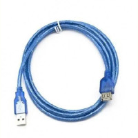 Кабель Gresso USB - USB V 2 .0 (M/F), 0.8 м, Blue (2000700011588)