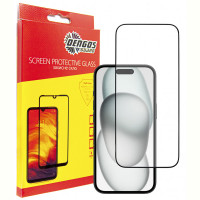Защитное стекло Dengos для Apple iPhone 15 Pro Black Full Glue (TGFG-320)