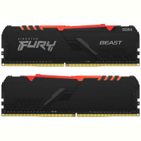 Модуль памяти DDR4 2x16GB/3600 Kingston Fury Beast RGB Black (KF436C18BBAK2/32)