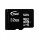 Карта памяти MicroSDHC  32GB UHS-I Class 10 Team Black + SD-adapter (TUSDH32GCL10U03)