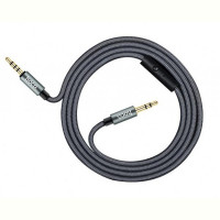 Аудио-кабель Hoco UPA04 3.5 мм - 3.5 мм (M/M), 1 м, серый (UPA04G)