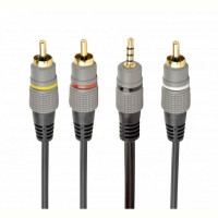 Аудио-кабель Cablexpert 3.5 мм - 3хRCA (M/M), 1.5 м, Black (CCAP-4P3R-1.5M)