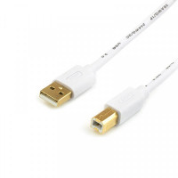 Кабель Atcom USB - USB Type-B V 2.0 (M/M), 0.8 м, белый (14370)