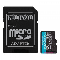 Карта памяти MicroSDXC  128GB UHS-I/U3 Class 10 Kingston Canvas Go! Plus R170/W90MB/s + SD-адаптер (SDCG3/128GB)