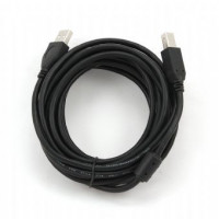 Кабель Cablexpert USB - USB Type-B V 2.0 (M/M), 4.5 м, Ферритовый фильтр, черный (CCF-USB2-AMBM-15)