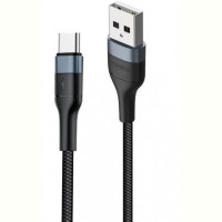 Кабель Foneng X51 1M Spiral Braided Cable USB - USB-C 3A 1м Black (X51-CA-TC)