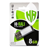 Флеш-накопитель USB 8GB Hi-Rali Stark Series Silver (HI-8GBSTSL)