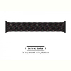 Ремешок Armorstandart Braided Solo Loop для Apple Watch 42mm/44mm/45mm/49mm Black Unity Size 6 (148 mm) (ARM64907)