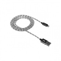 Кабель Canyon USB - Lightning 1м, Dark Grey (CNE-CFI3DG) в оплетке