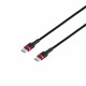 Кабель Baseus Cafule Cable Type-C toType-C 2m, PD 3A, 60W Red-Black Код: 390301-11