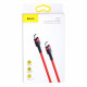 Кабель Baseus Cafule Cable Type-C toType-C 2m, PD 3A, 60W Red-Black Код: 390301-11