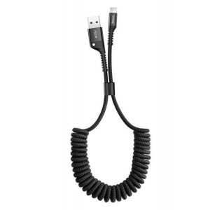 Кабель Baseus Fish eye Spring Data Cable Lightning Black