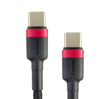 Кабель Baseus Cafule Cable Type-C toType-C 1m, PD 3A, 60W Black-Red