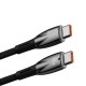 Кабель Baseus Glimmer Series Fast Charging Data Cable Type-C to Type-C 100W 2m Черное Код: 456800-14