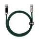 Кабель Baseus Display Fast Charging Data Cable Type-C to Type-C 100W 2m Green Код: 457080-14