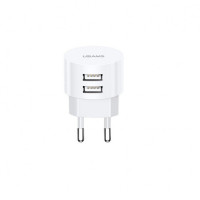 Мережевий зарядний пристрій Usams US-CC080 T20 Dual USB Round Travel Charger (EU) White Код: 405160-14