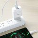 Мережевий зарядний пристрій HOCO C73A Glorious dual port charger set(Type-C) White Код: 405220-14