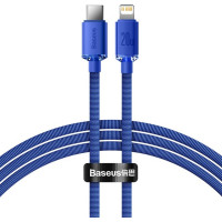 Кабель Baseus Crystal Shine Series Fast Charging Data Cable Type-C to iP 20W 2m Blue Код: 456980-14