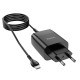 Мережевий зарядний пристрій HOCO C86A Illustrious dual port charger with digital display set(Type-C) Black Код товара: 405560-14